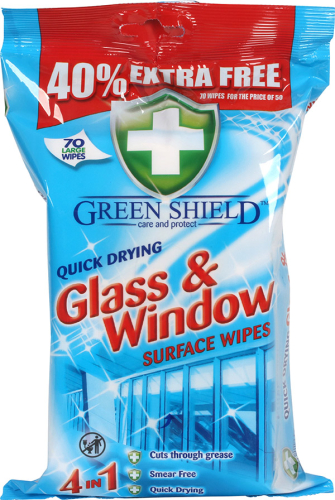 Glas & vindues-wipes 70-pak
