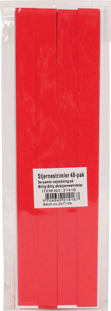 Stjernestrimler rød 48-pak