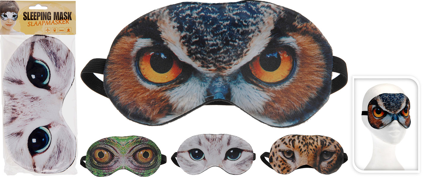 Sovemaske med dyremotiv
