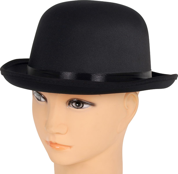 Bowlerhat satin, sort