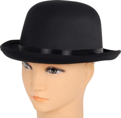 Bowlerhat satin, sort