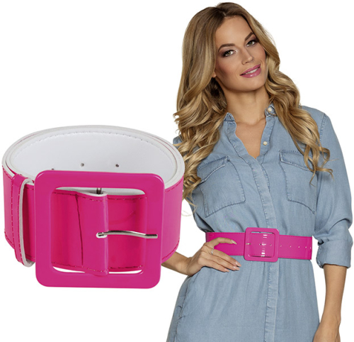 80er bælte bredt, neon pink