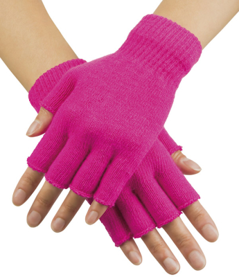 Fingerløse handsker pink