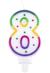 Fødselsdagslys med tal  8