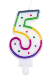 Fødselsdagslys med tal  5