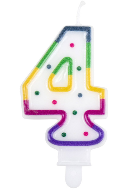 Fødselsdagslys med tal 4