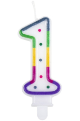 Fødselsdagslys med tal  1