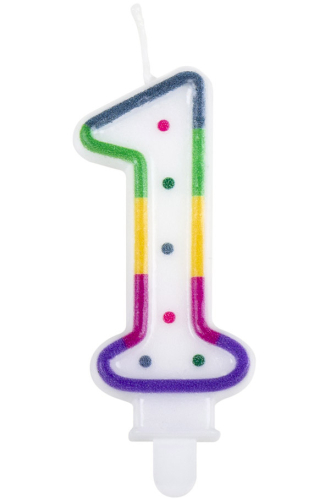 Fødselsdagslys med tal  1