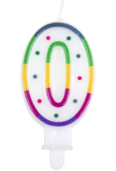 Fødselsdagslys med tal  0