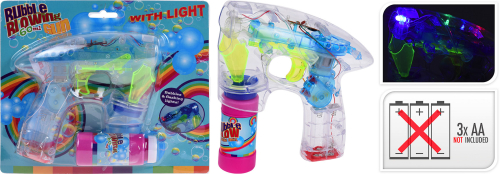 Sæbeboblepistol med lys