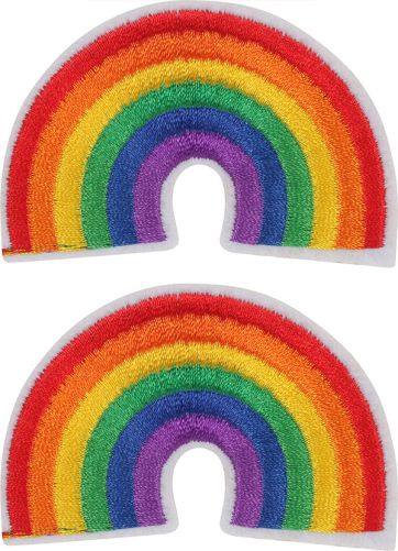 Sy/stryg på lap regnbue 2pk