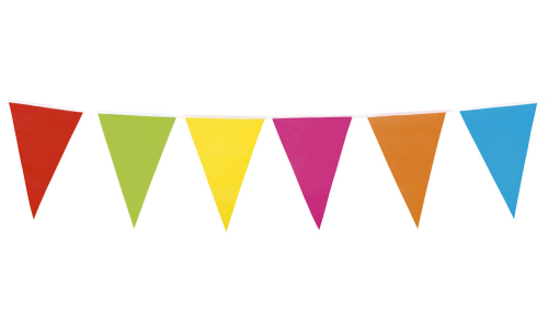 Flagguirlande 6 farver 10 m