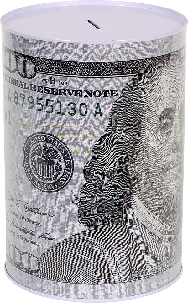 Kæmpe-sparedåse dollarmotiv