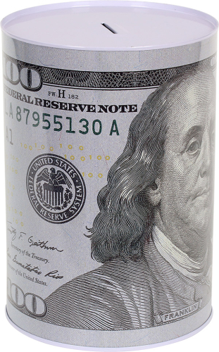 Kæmpe-sparedåse dollarmotiv