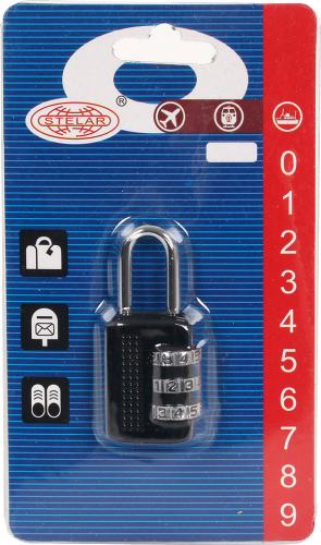 Hængelås med kode 3 cifre