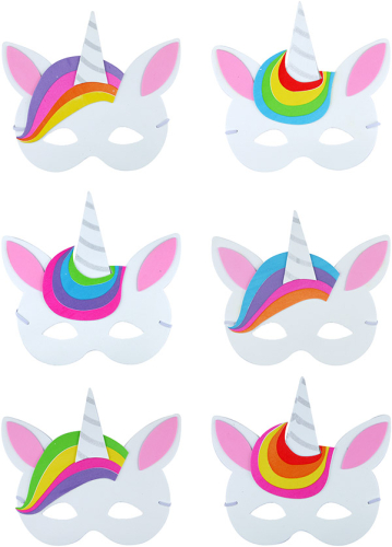 Enhjørning halvmaske