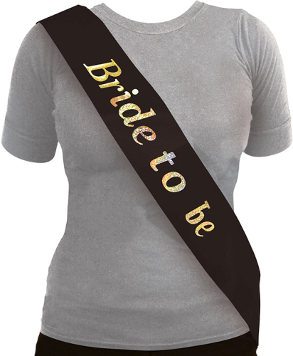 Bride to be skråbånd, sort