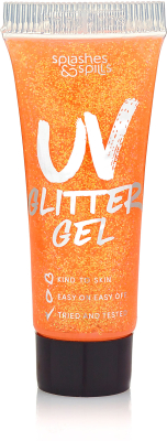 UV Glitter Gel 10ml, orange