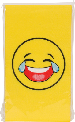 Smiley serviet græde-griner