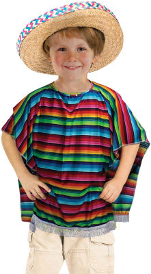 Mexicansk poncho børne str.