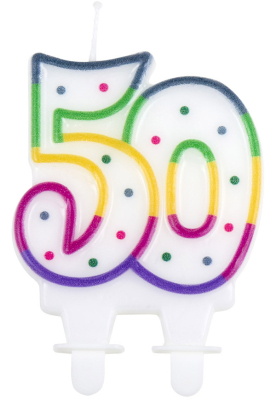 Fødselsdagslys tal 50 år