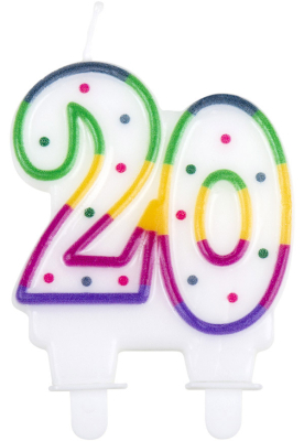 Fødselsdagslys tal 20 år