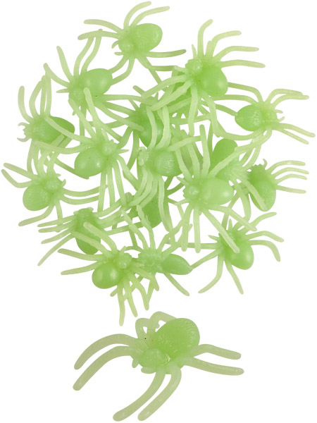 Edderkop glow-in-dark 20-pk