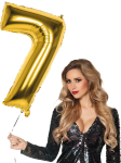 Tal ballon 7 guld 86 cm