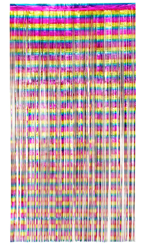 Dørgardin lametta, regnbue