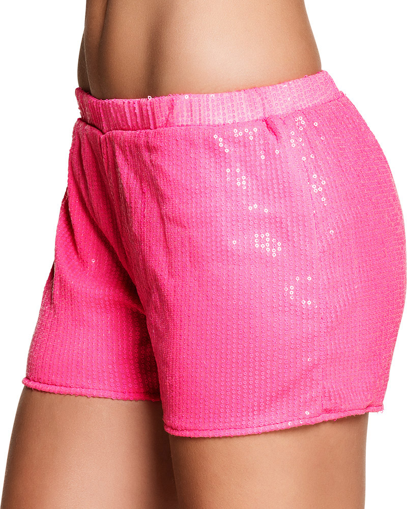 Hotpants pink paillet, M