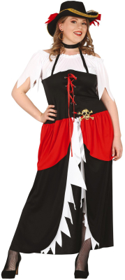Piratkvinde kostume lang XL
