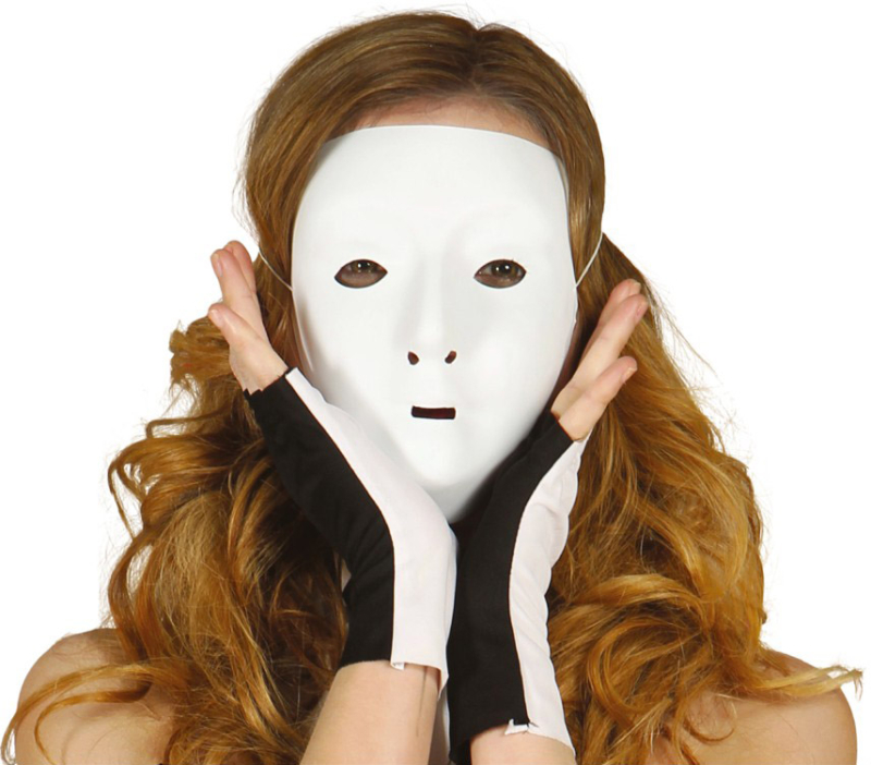 Maske plast, hvid