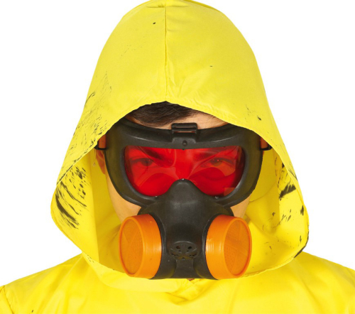 Gas maske sort/gul