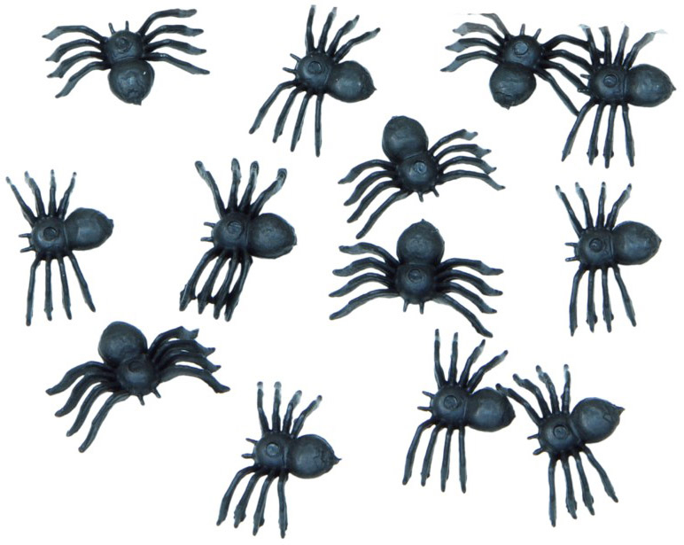 Edderkopper 1,5 cm 70-pak