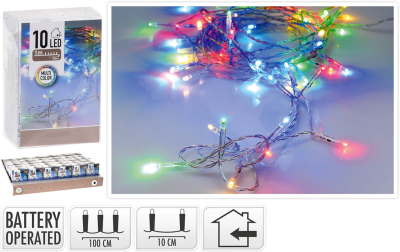 Lyskæde multifarvet 10 LED
