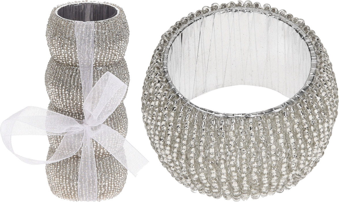 Servietring sølv 4-pak