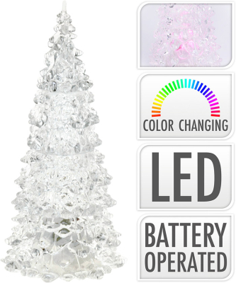 Juletræ akryl LED 12 cm