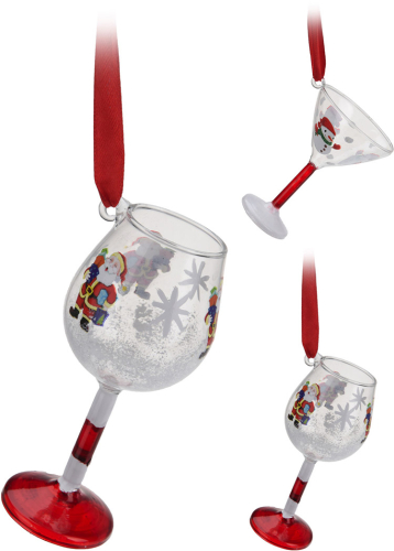 Juleglas til ophæng 10 cm