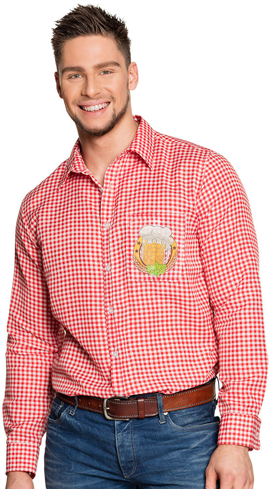 Ternet skjorte rød, XL