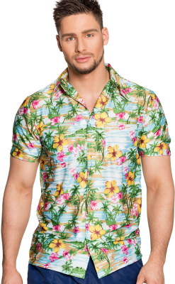 Hawaii skjorte hibiscus, XL