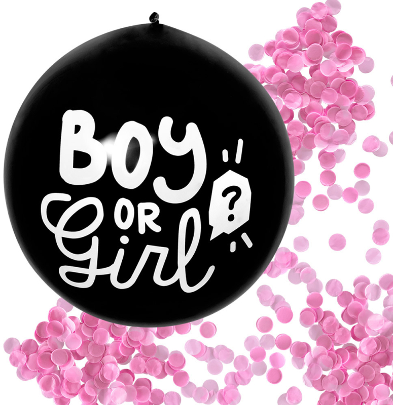 Ballon boy or girl, pink