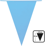 Flagguirlande lyseblå 10 m