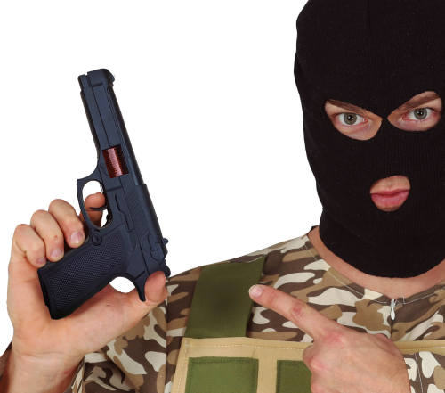 Pistol med lyd 24 cm, sort