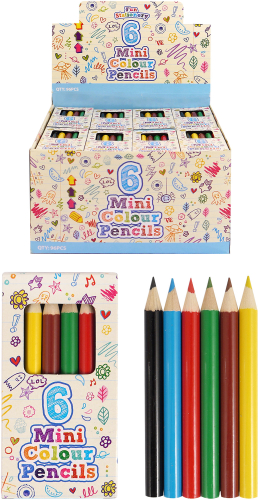 Mini farveblyanter 6-pak