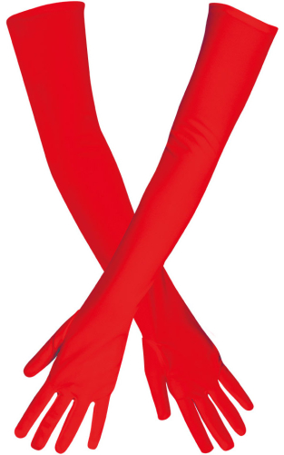 Handsker, lange, rød