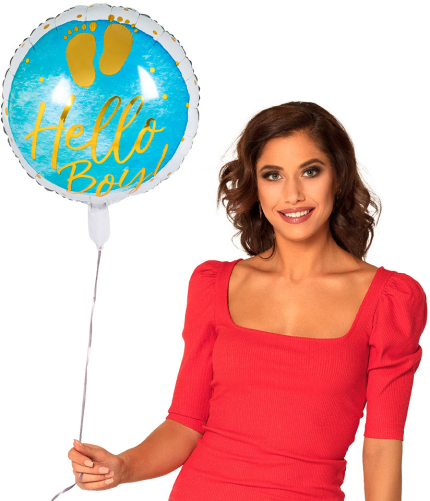 Folieballon Hello Boy 45cm