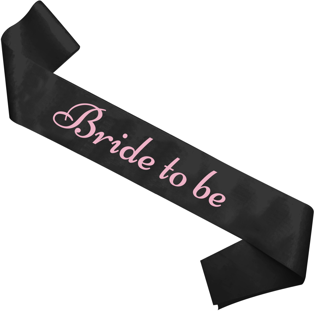 Bride to be skråbånd, sort