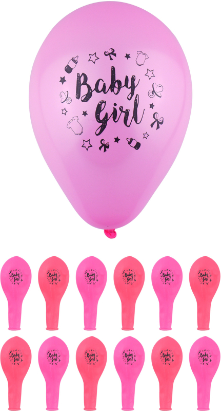 Billede af Baby Girl balloner 12-pak