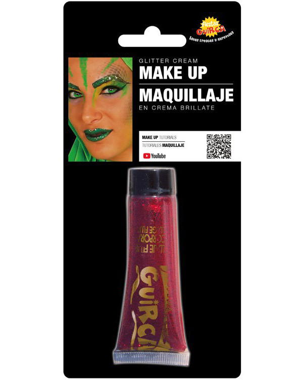 Sminke 20 ml, rød glitter