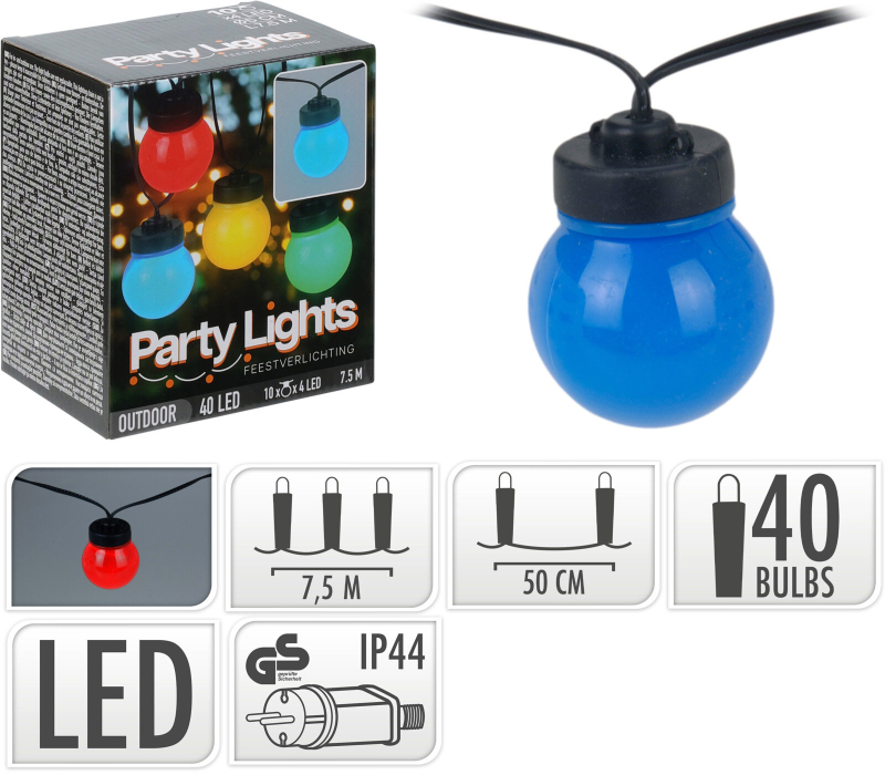 Party lyskæde 10 LED lamper